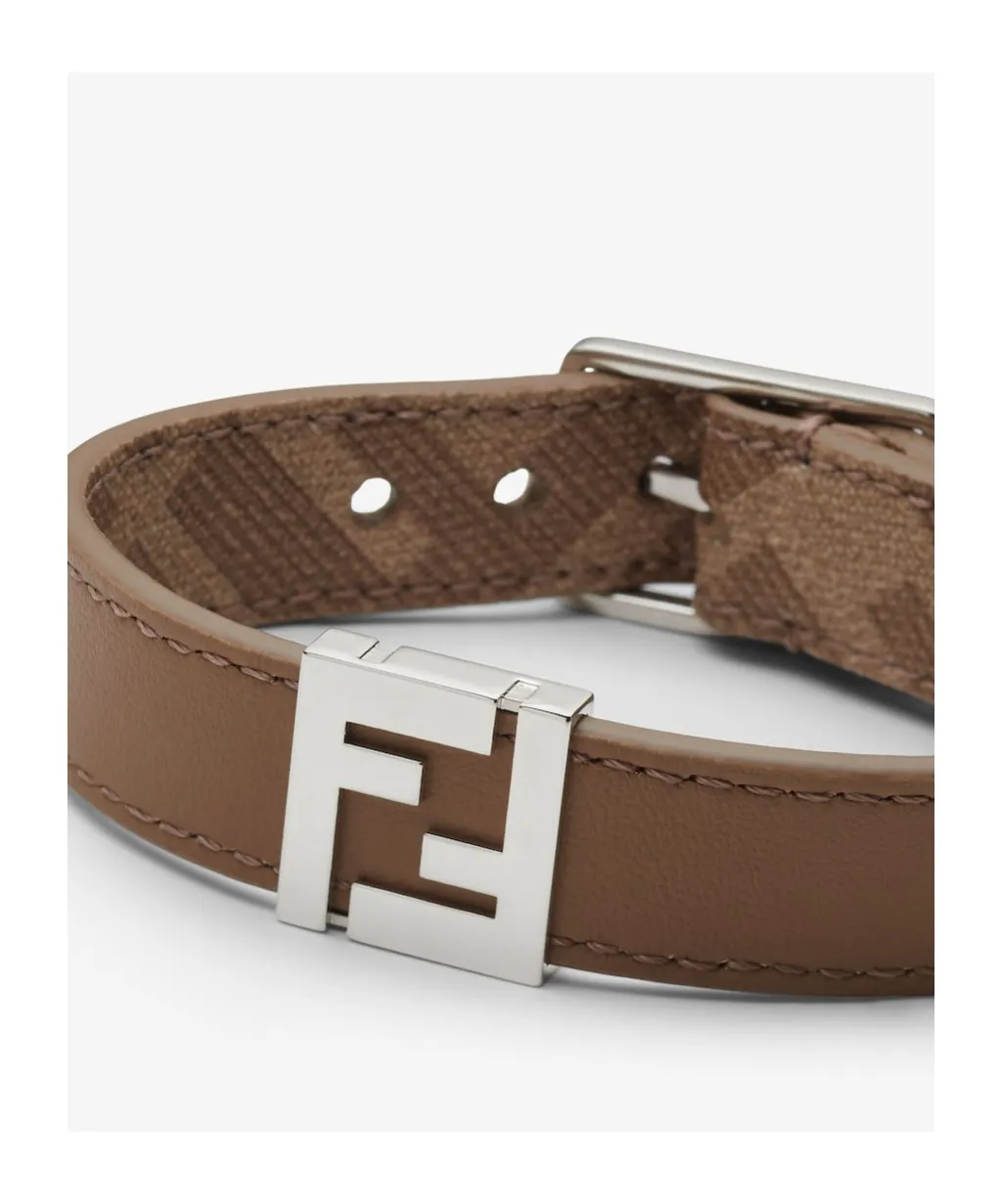 Ff Canvas And Leather Bracelet