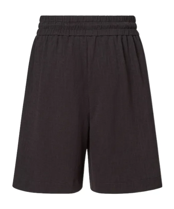 Black Piqué Ff Jacquard Shorts