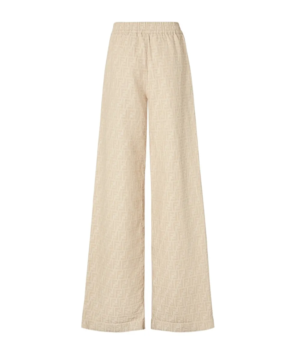Ff Chambray Wide-Leg Pants