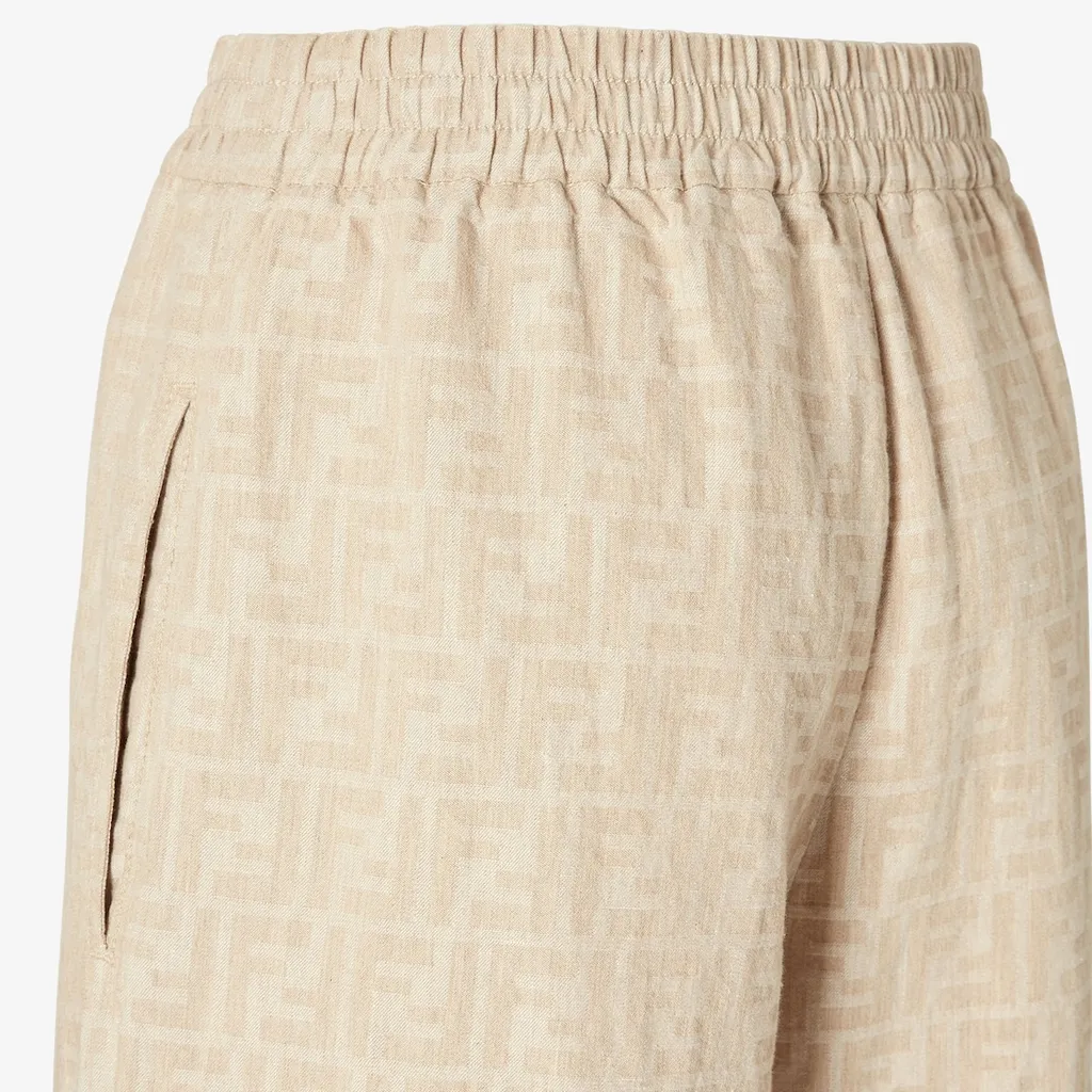 Ff Chambray Wide-Leg Pants