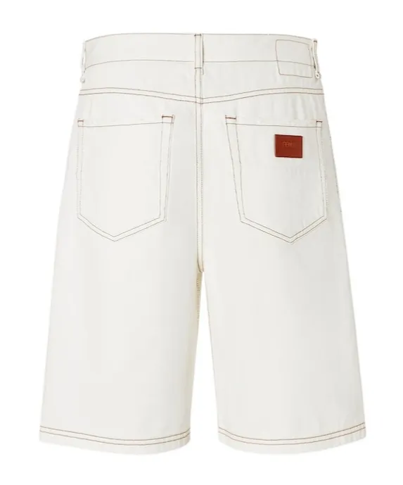 White Denim Shorts