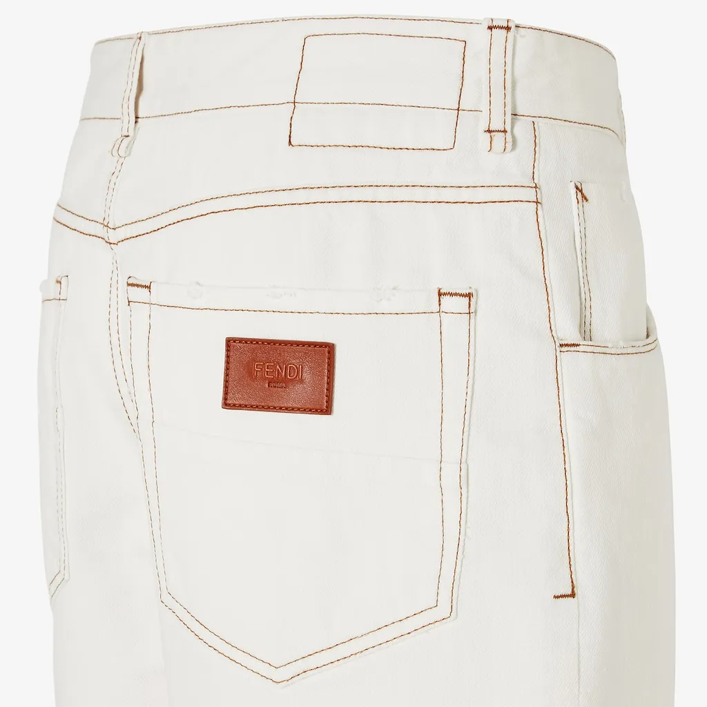 White Denim Shorts