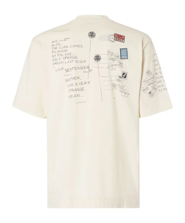 Motif Printed Crewneck T-Shirt