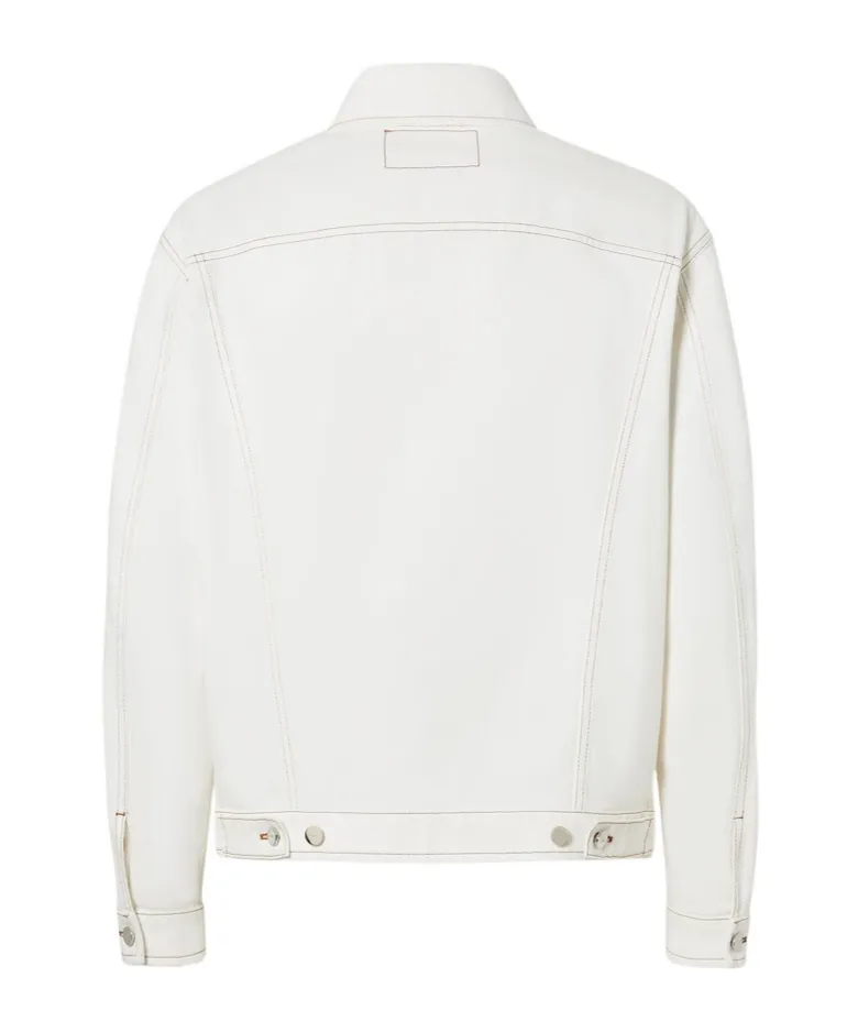 Logo Patch Oversized Jeans Jacket