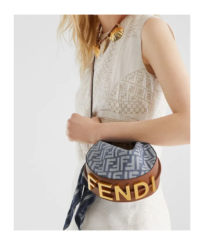 Fendigraphy Ff Jacquard Mini Hobo Bag