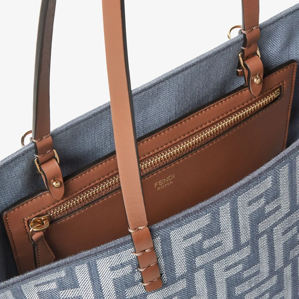 Roll Ff Jacquard Small Tote Bag