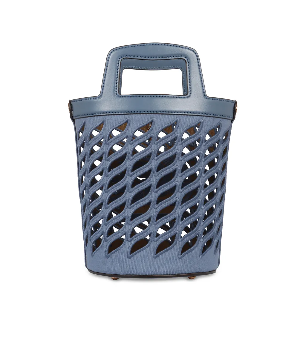 Logo Embroidered Cut-Out Detailed Bucket Bag