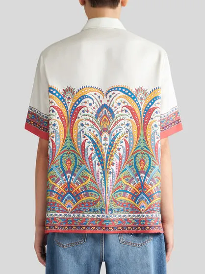 Paisley-Printed Short-Sleeved Shirt