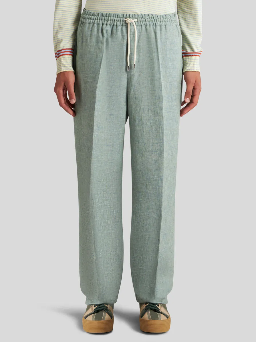 Drawstring Elastic Waist Pants