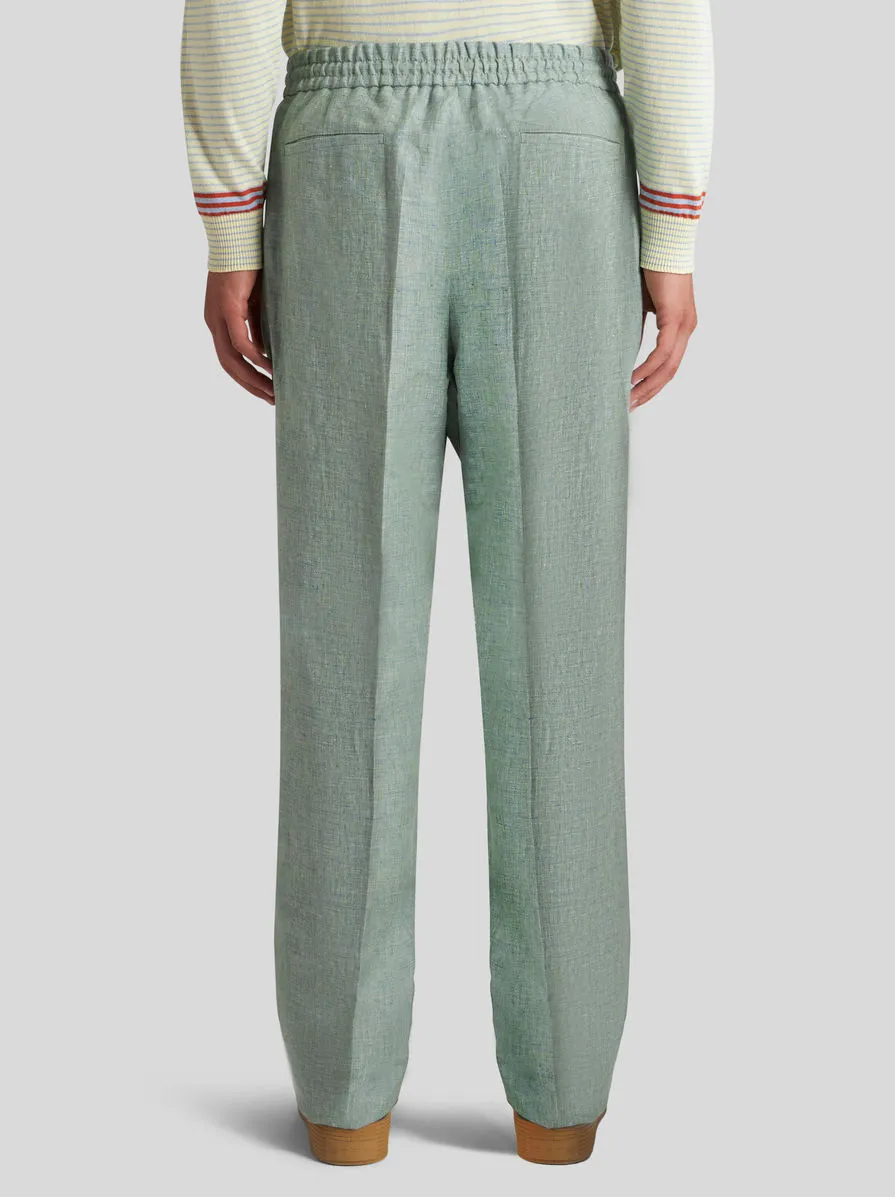 Drawstring Elastic Waist Pants