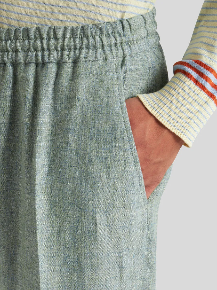 Drawstring Elastic Waist Pants