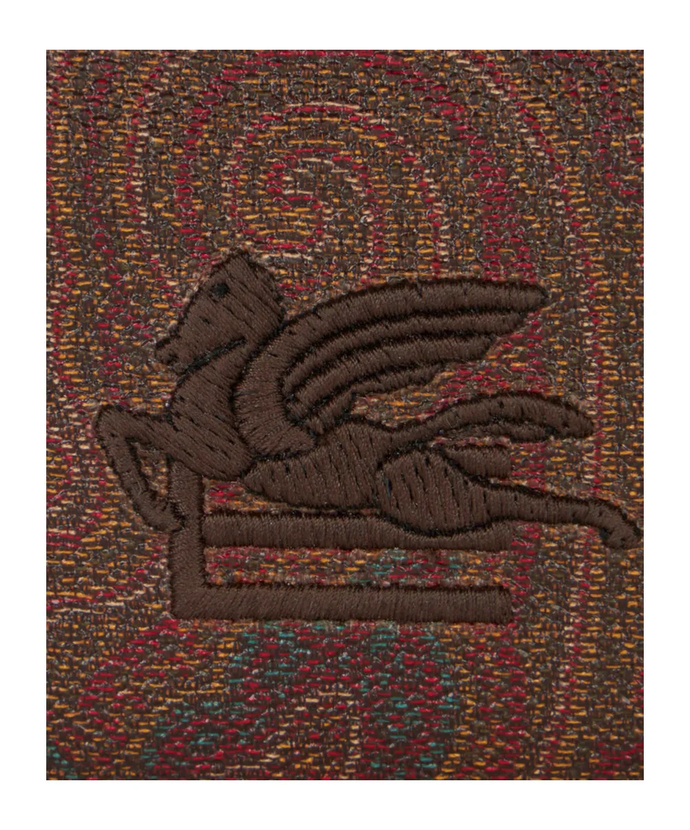 Paisley Printed Logo Embroidered Coin Holder