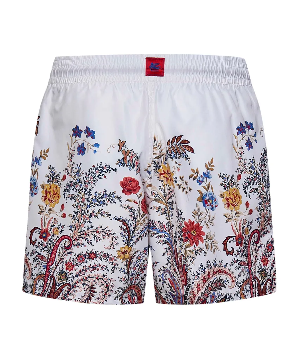 Floral Printed Drawstring Swim Shorts