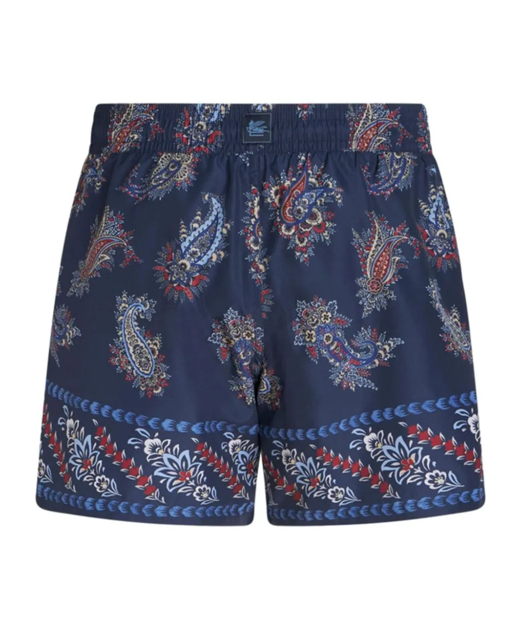 Paisley-Print Swim Shorts