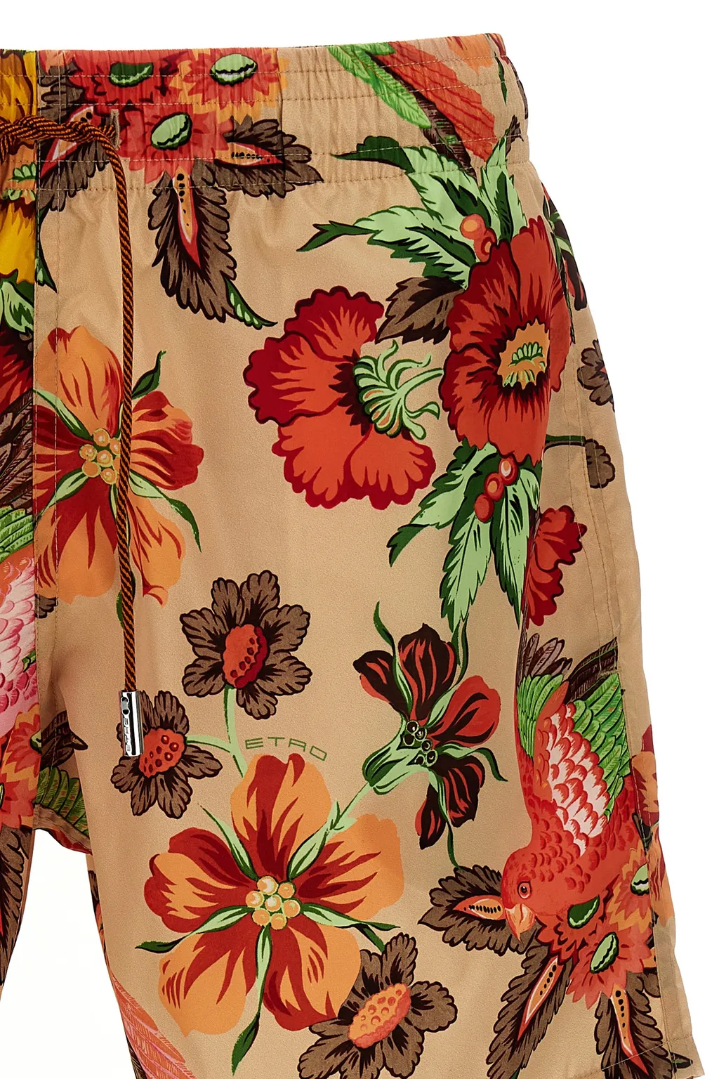 Floral Printed Drawstring Swimsuit