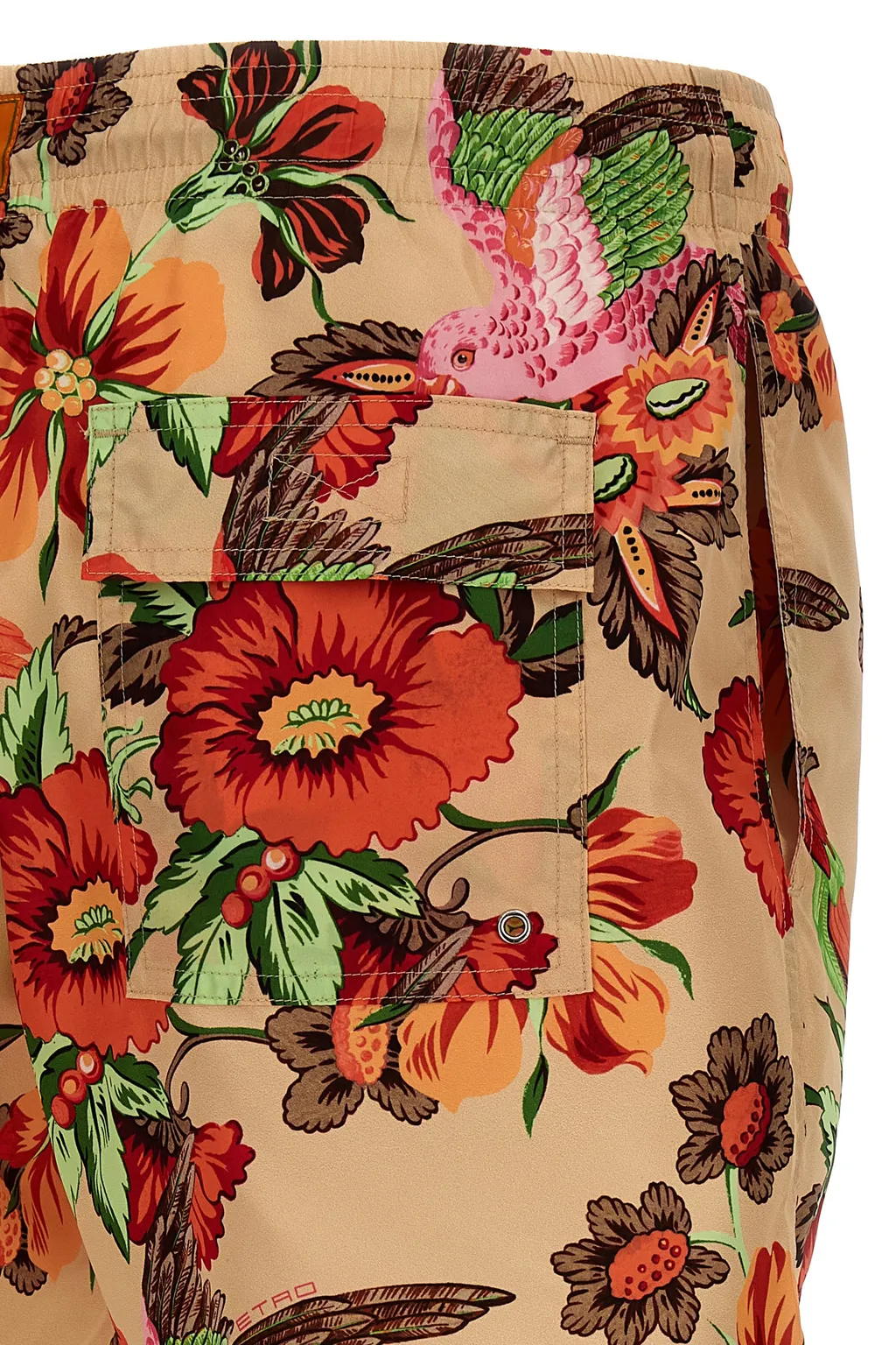 Floral Printed Drawstring Swimsuit