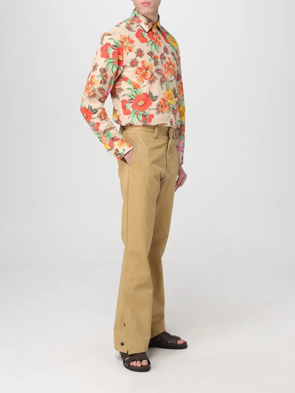 Allover Floral Print Long-Sleeved Shirt