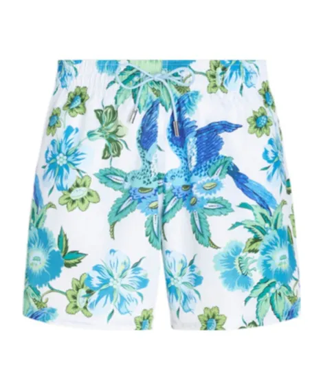 Floral-Printed Drawstring Swim Shorts