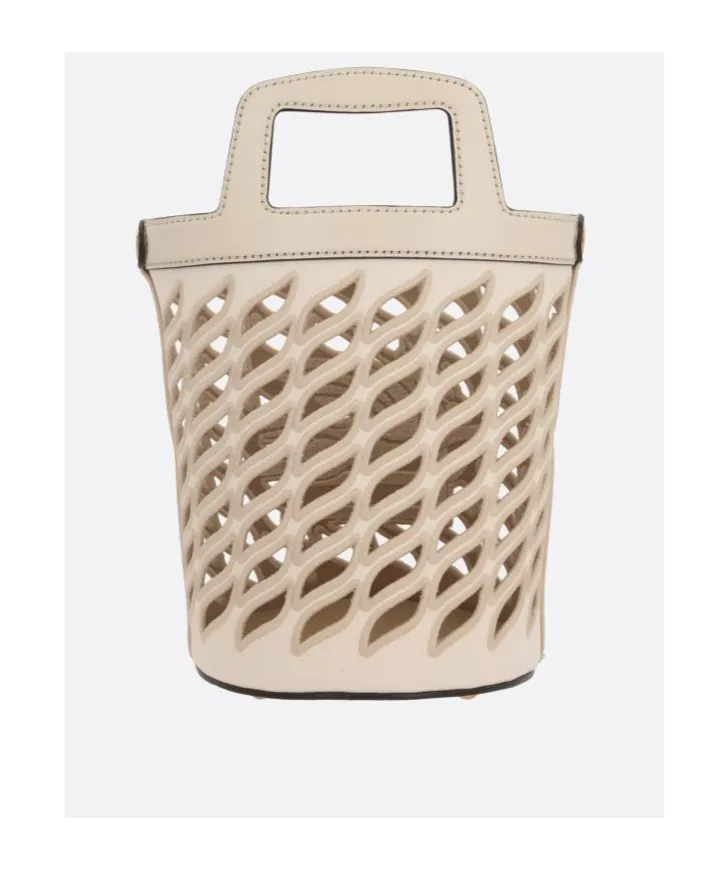 Logo Embroidered Cut-Out Detailed Bucket Bag