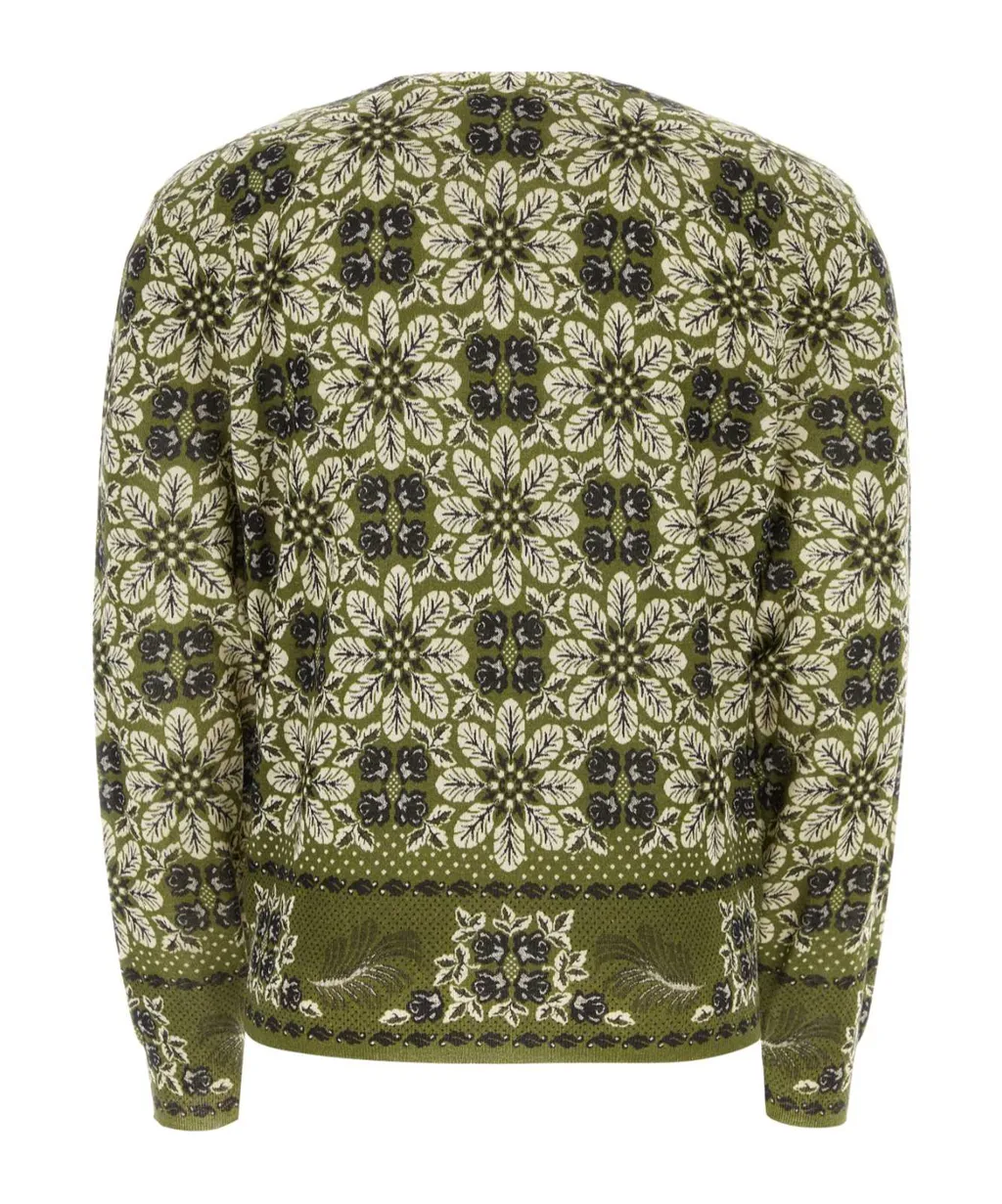 Floral Pattern Knitted Jumper