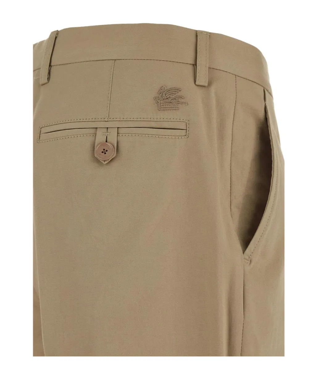 Mid-Waisted Tapered Trousers