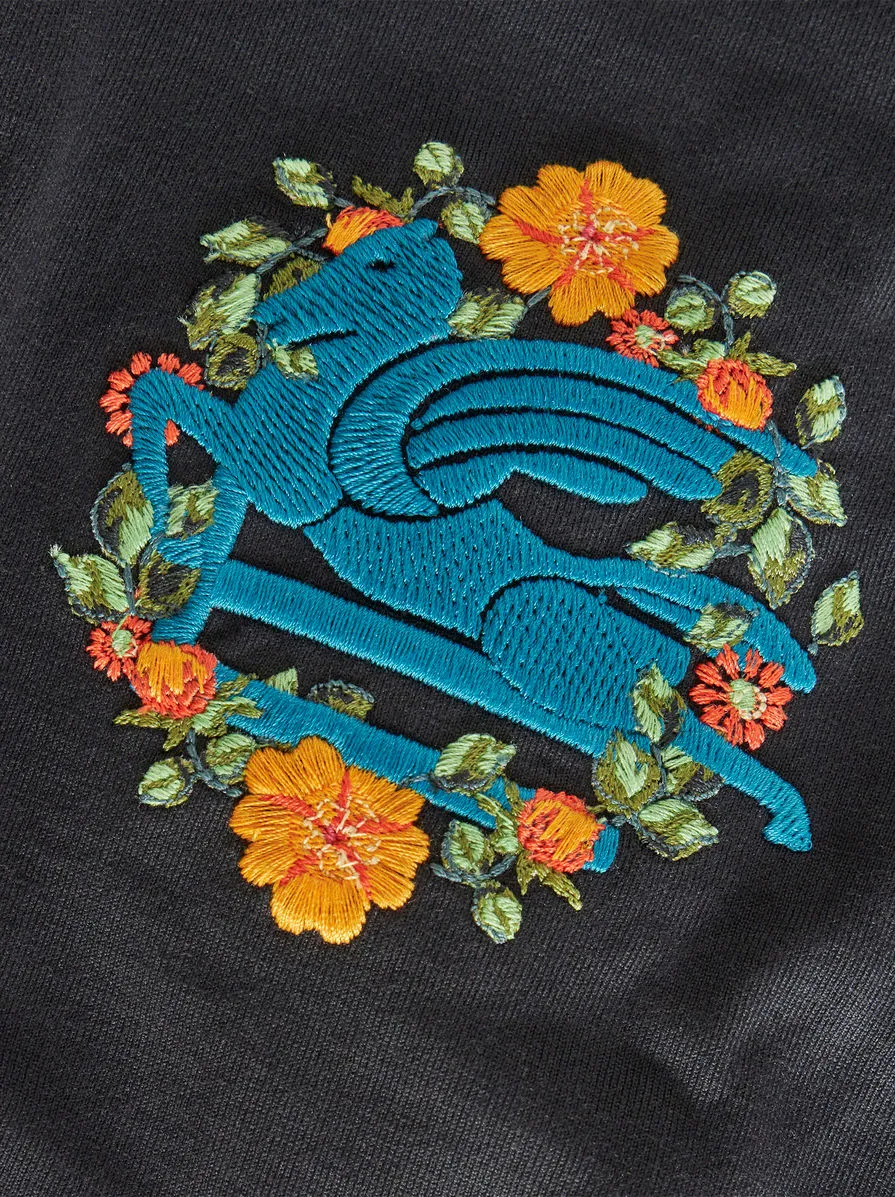 Pegaso Embroidered Crewneck T-Shirt