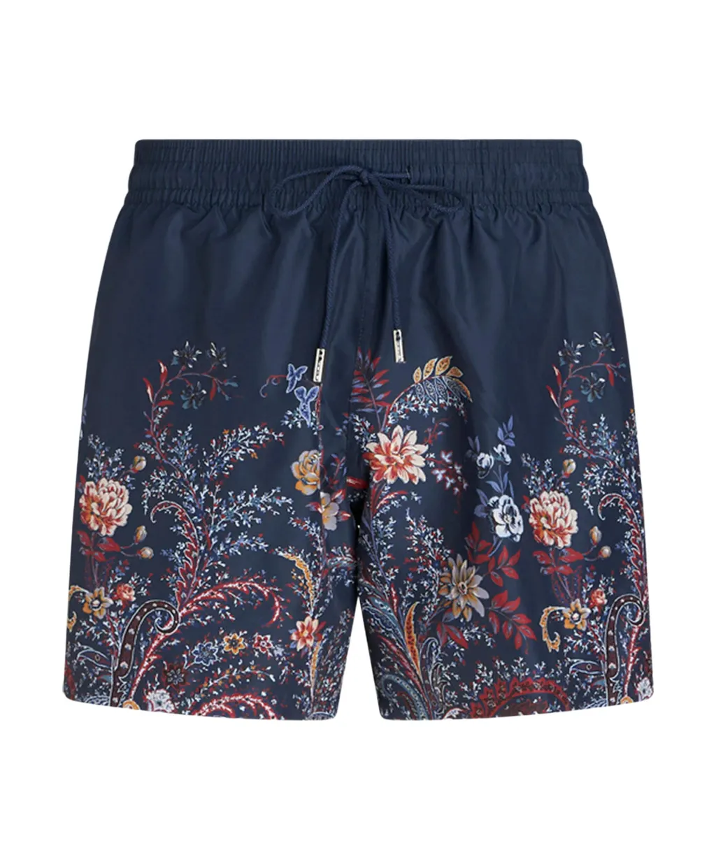 Floral Printed Drawstring Swim Shorts
