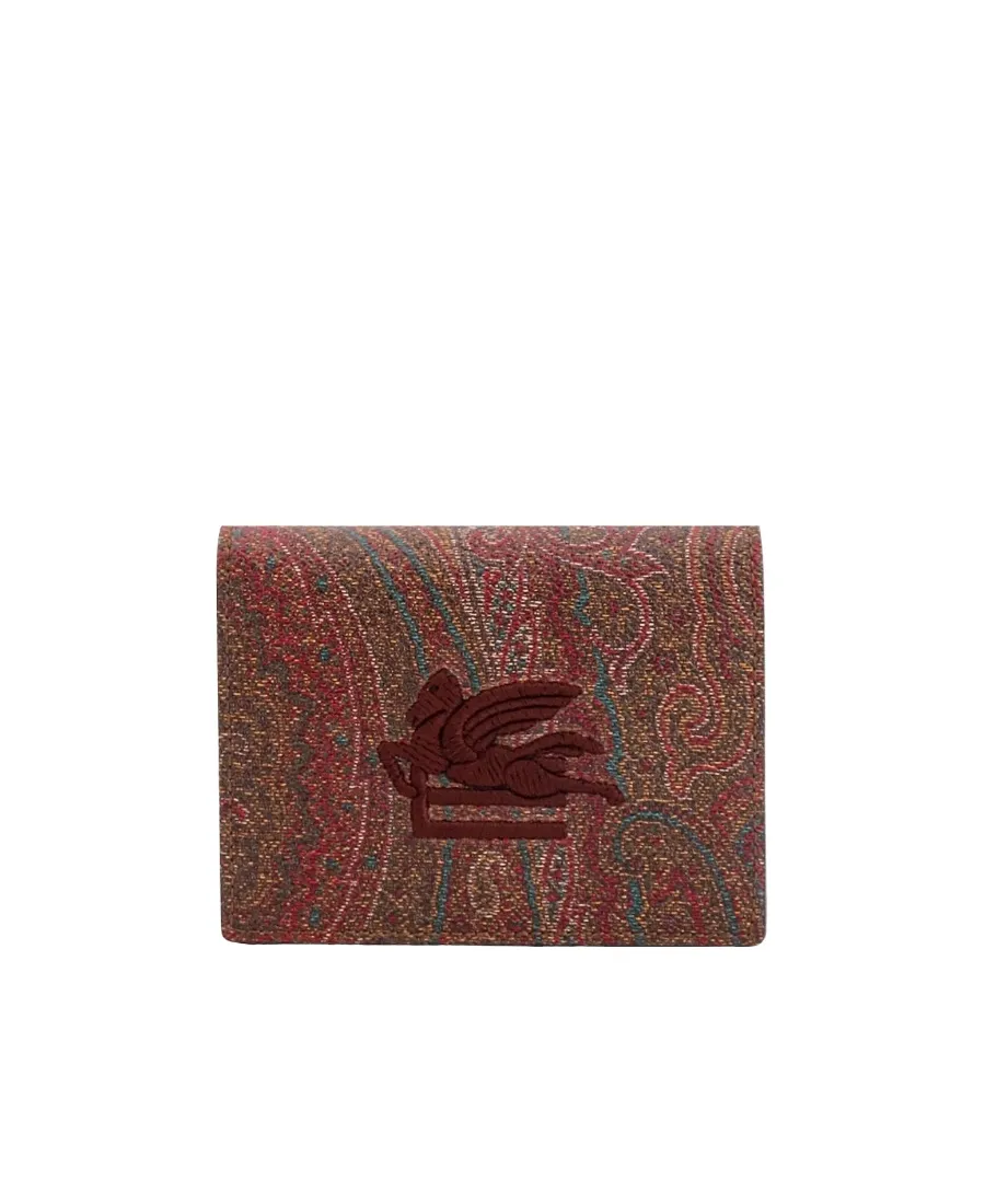 Pegaso Embroidered Paisley Jacquard Wallet