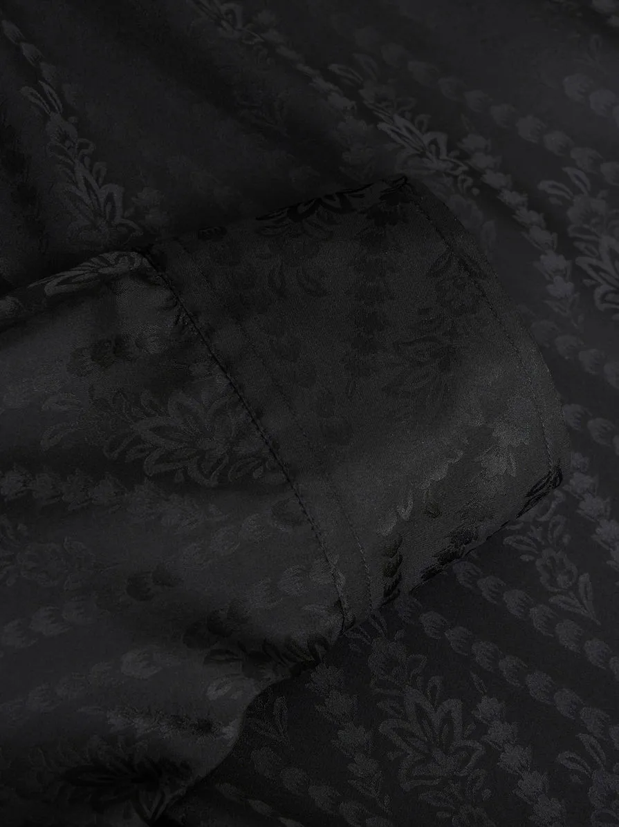 Patterned Jacquard Long-Sleeved Shirt