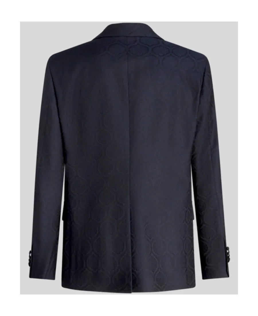 Patterned Single-Breasted Blazer
