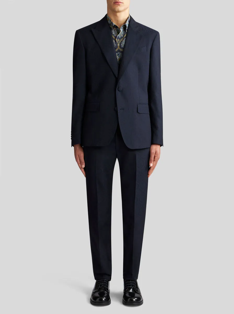 Patterned Single-Breasted Blazer