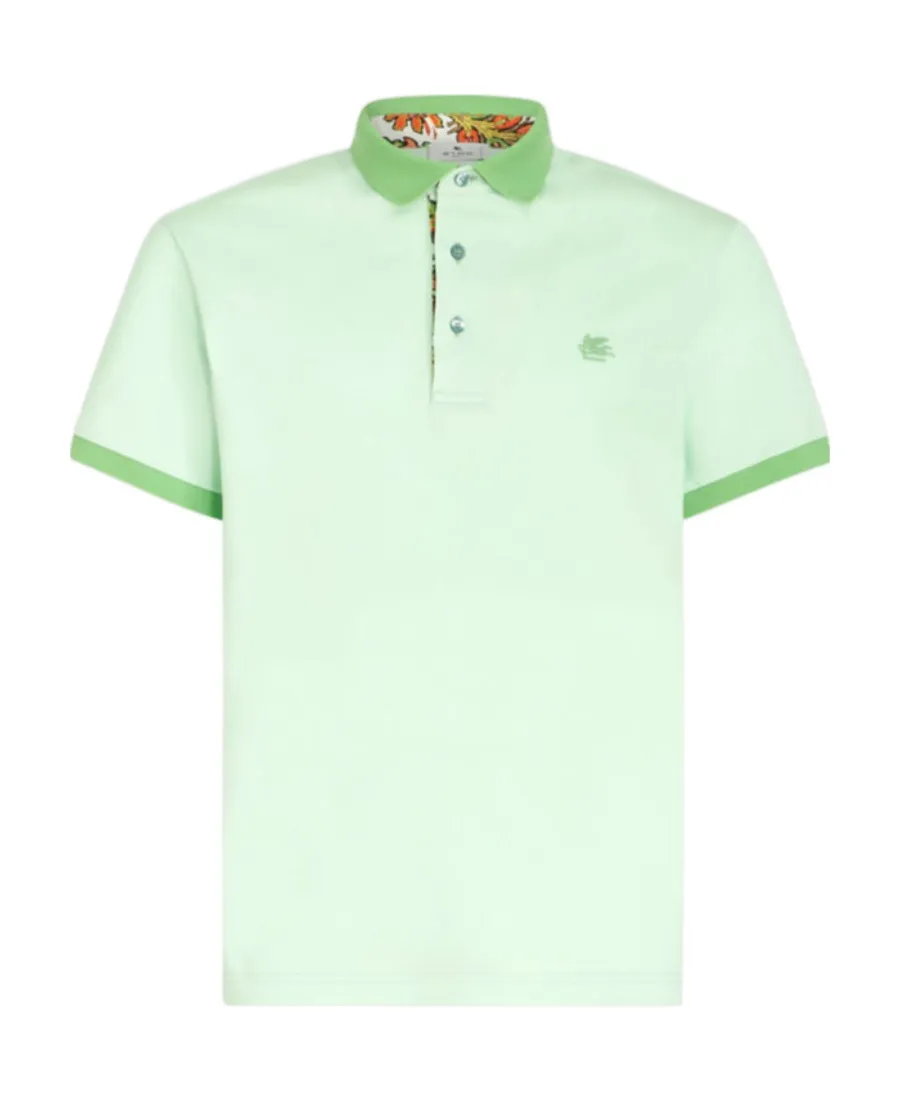 Logo Embroidered Short Sleeved Polo Shirt
