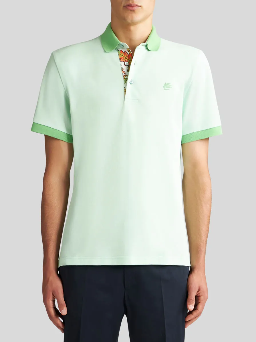 Logo Embroidered Short Sleeved Polo Shirt