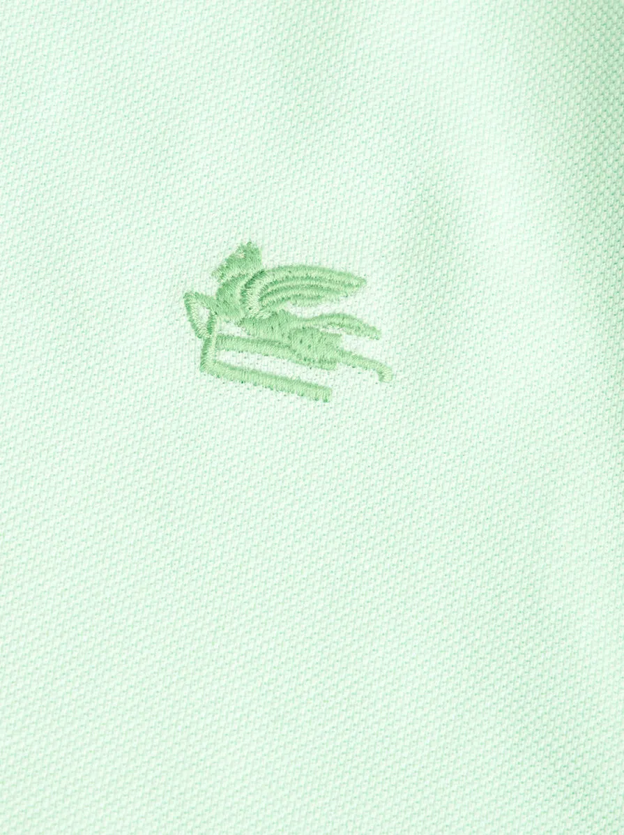 Logo Embroidered Short Sleeved Polo Shirt