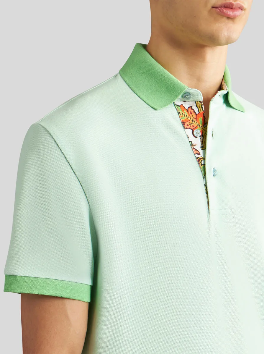 Logo Embroidered Short Sleeved Polo Shirt