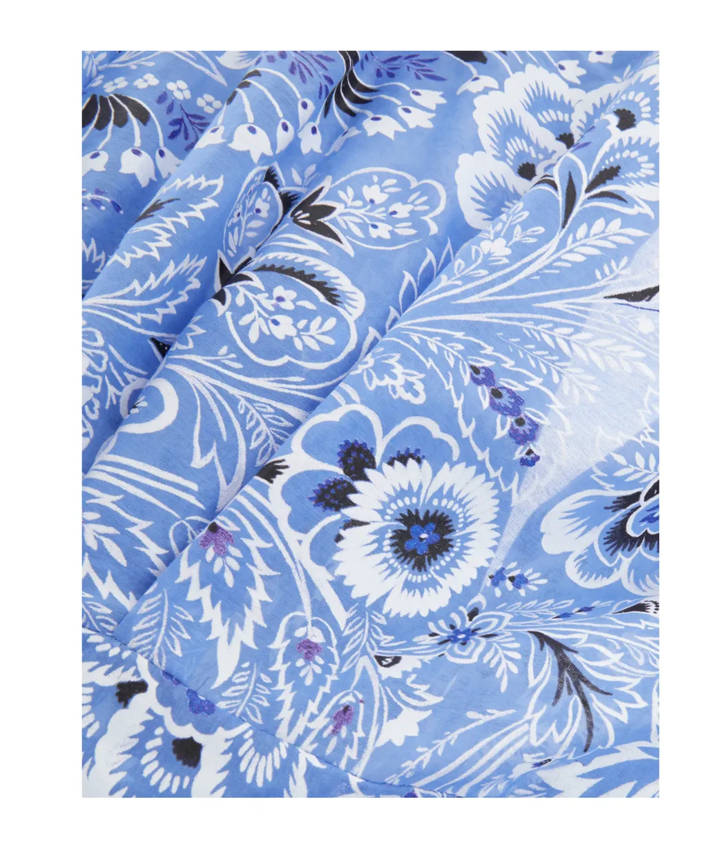 Paisley Printed Belted Waist Shirt