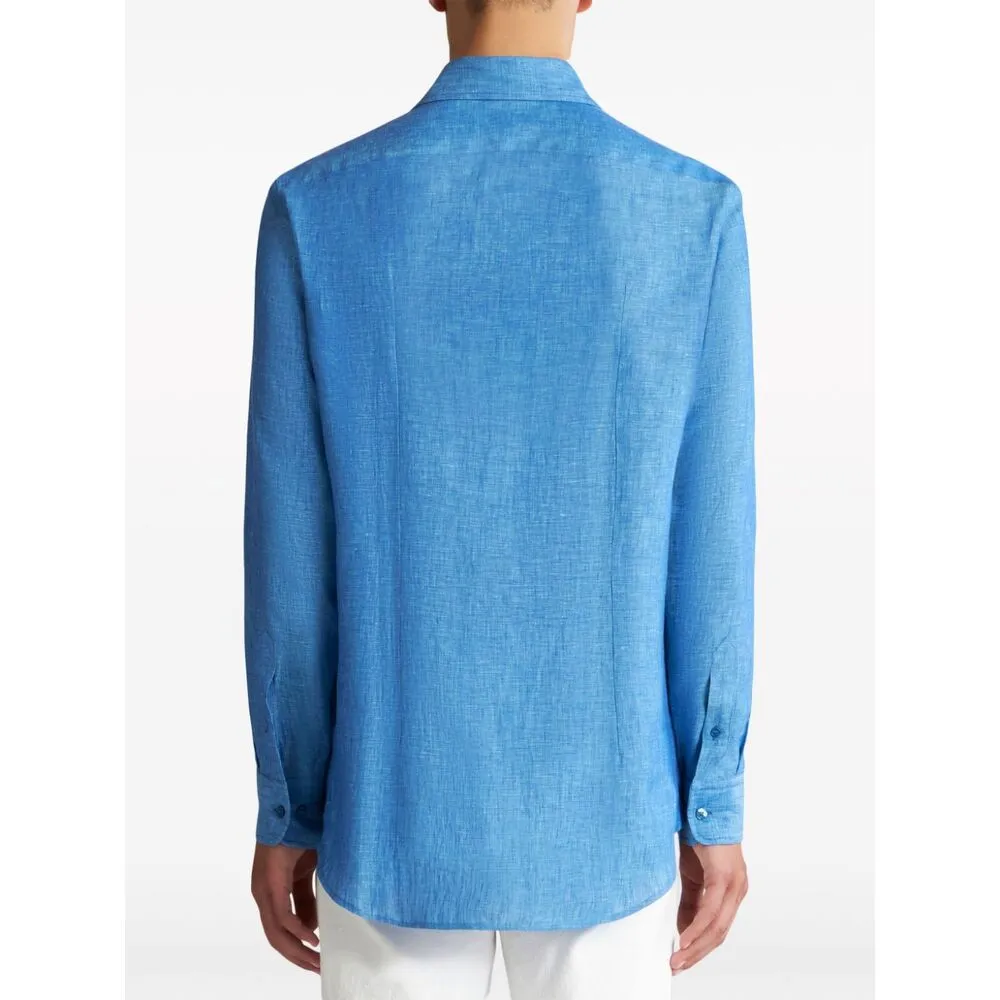 Pegaso-Embroidered Long-Sleeved Shirt