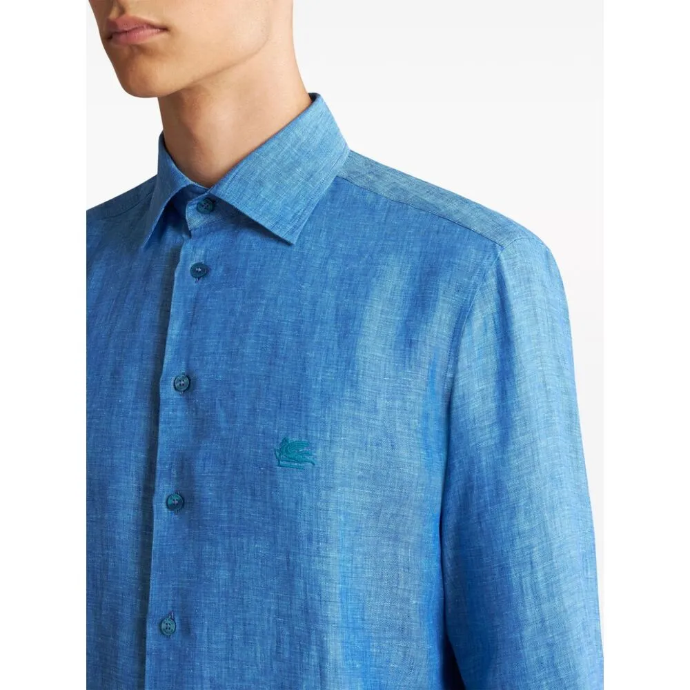 Pegaso-Embroidered Long-Sleeved Shirt