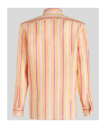 Logo Embroidered Striped Shirt