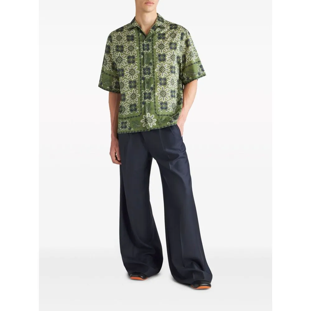 Floral-Printed Short-Sleeved Shirt