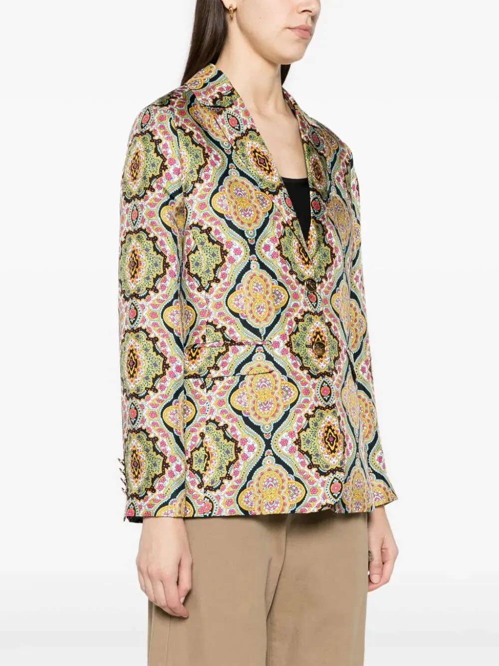 Single Breasted Printed Blazer