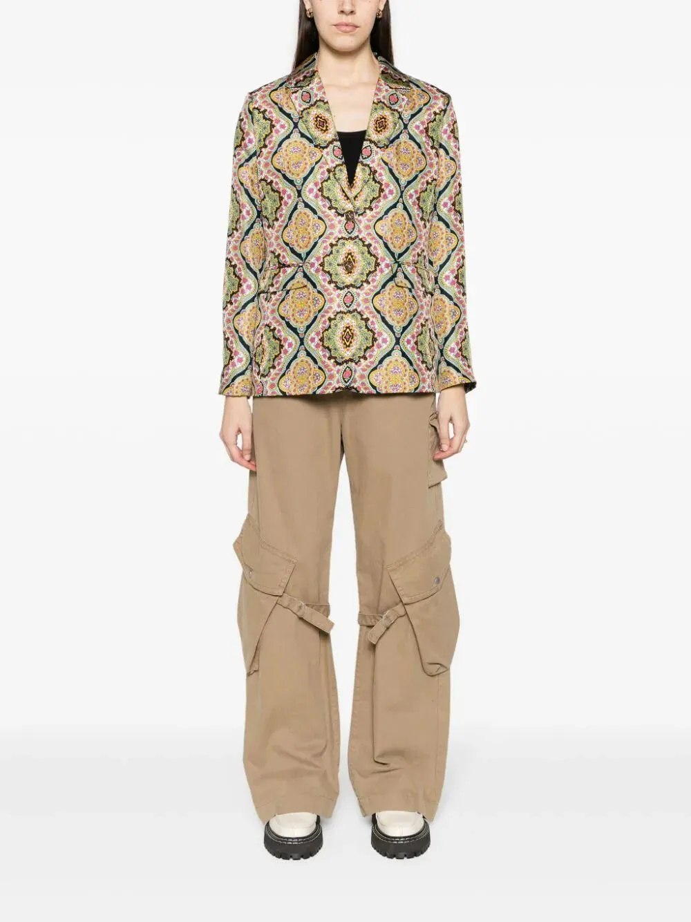 Single Breasted Printed Blazer