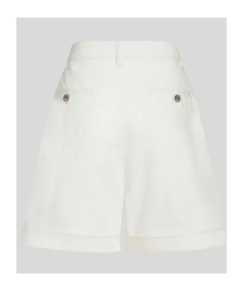 Chevron High-Waist Bermuda Shorts