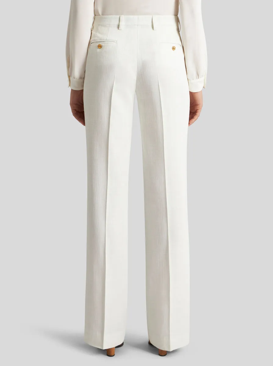 Slub Fabric Trousers