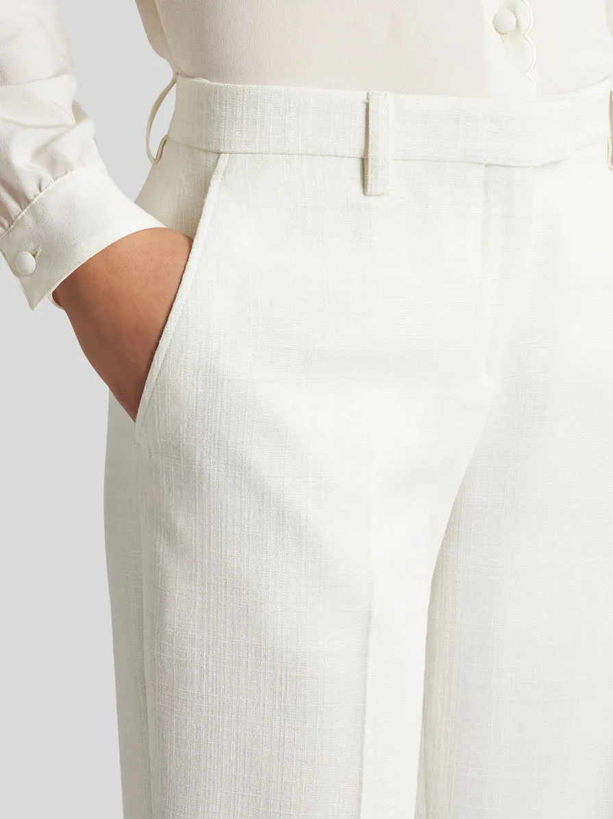 Slub Fabric Trousers