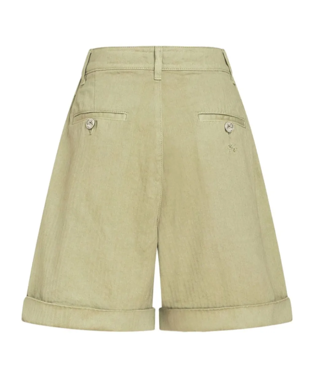 Cotton Bermuda Shorts With Buttons