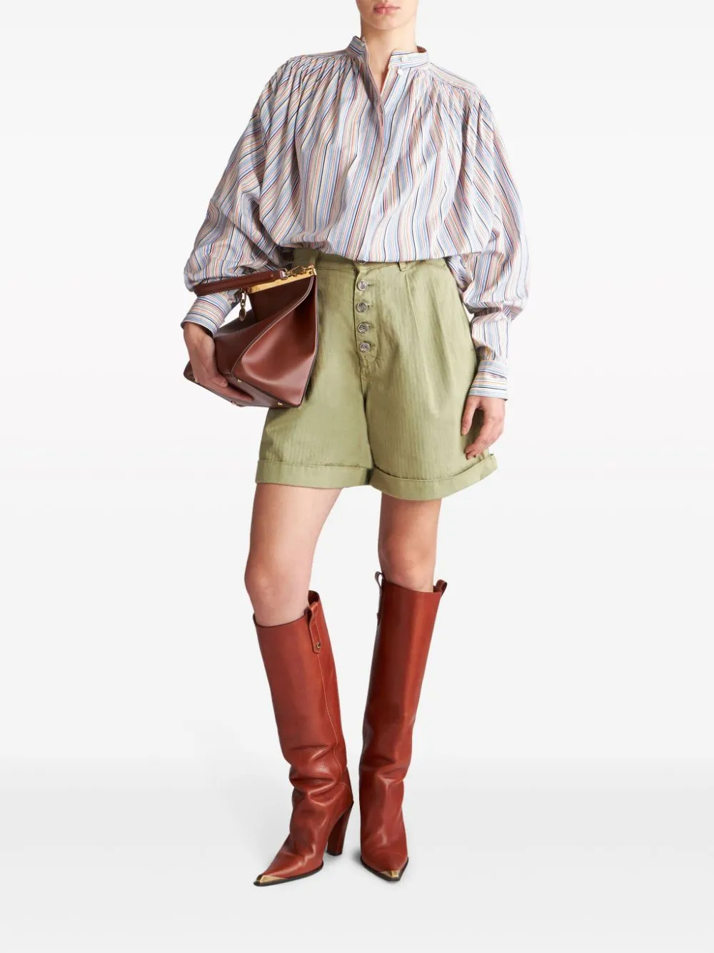 Cotton Bermuda Shorts With Buttons