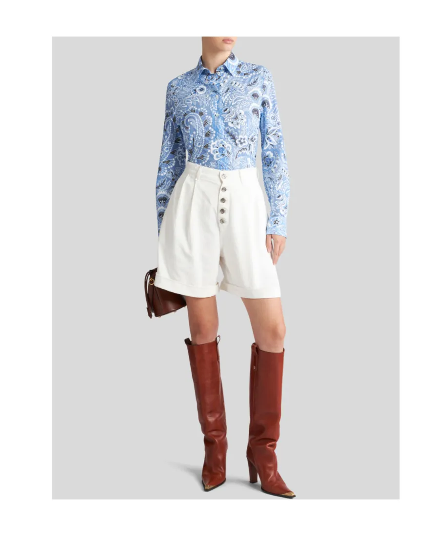 Paisley Printed Buttoned Shirt
