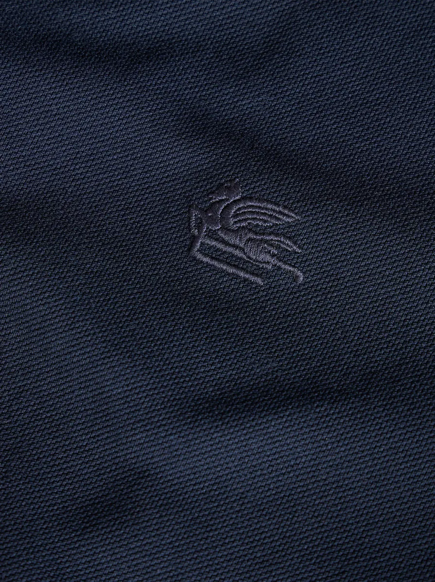 Logo Embroidered Short Sleeved Polo Shirt