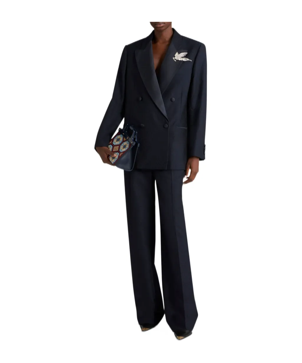 Double-Breasted Jacquard Jacket